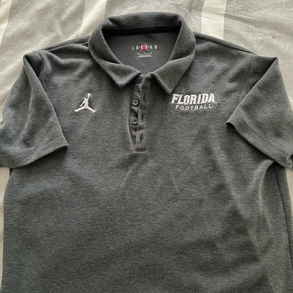 Florida Gators Football Jordan Polo Locker Room Men’s Medium Gray